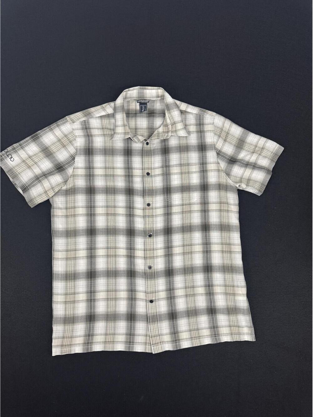 Ekolab Men's Short Sleeve Plaid Button-Up Shirt Size X Large